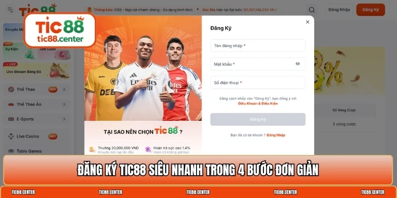 Đăng ký TIC88