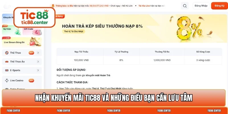 khuyến mãi TIC88
